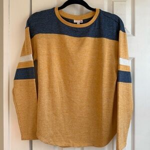 SO Gold and Blue Sweater